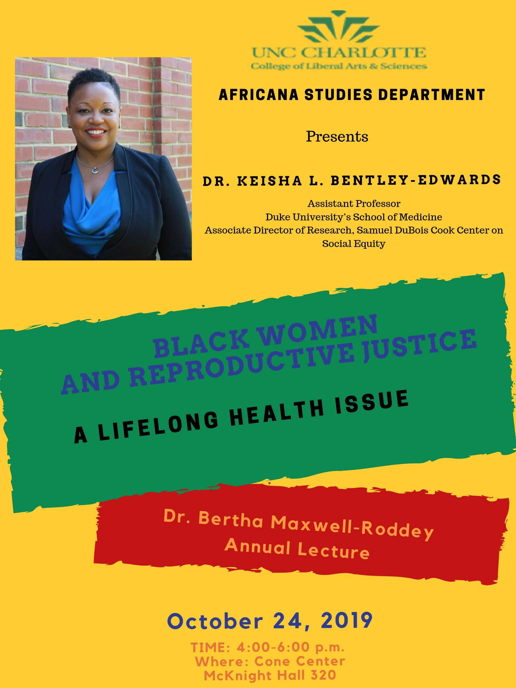11th Dr. Bertha MaxwellRoddey Lecture Department of Africana Studies